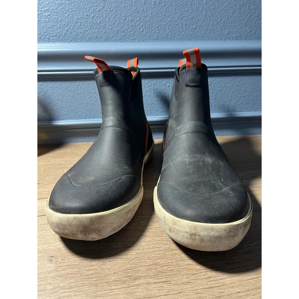 Bassdash‎ Fishing Boots Men's Black Orange Ankle Deck Boat Shoes Size 11